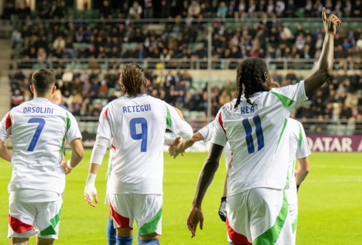 Moise Kean and Mateo Retegui both scored for Italy