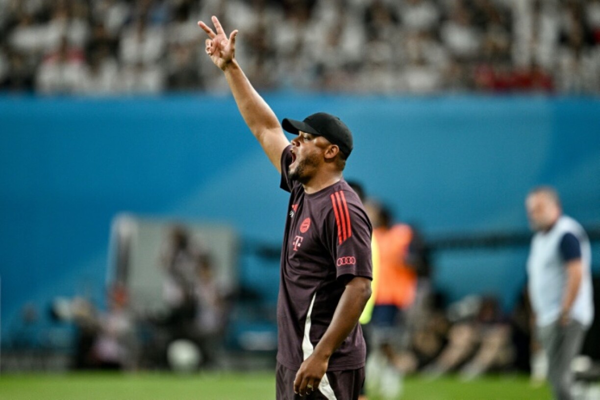 L'entraîneur du Bayern Munich, Vincent Kompany, lors d'un match amical contre Tottenham Hotspur, à Séoul, le 3 août 2024
