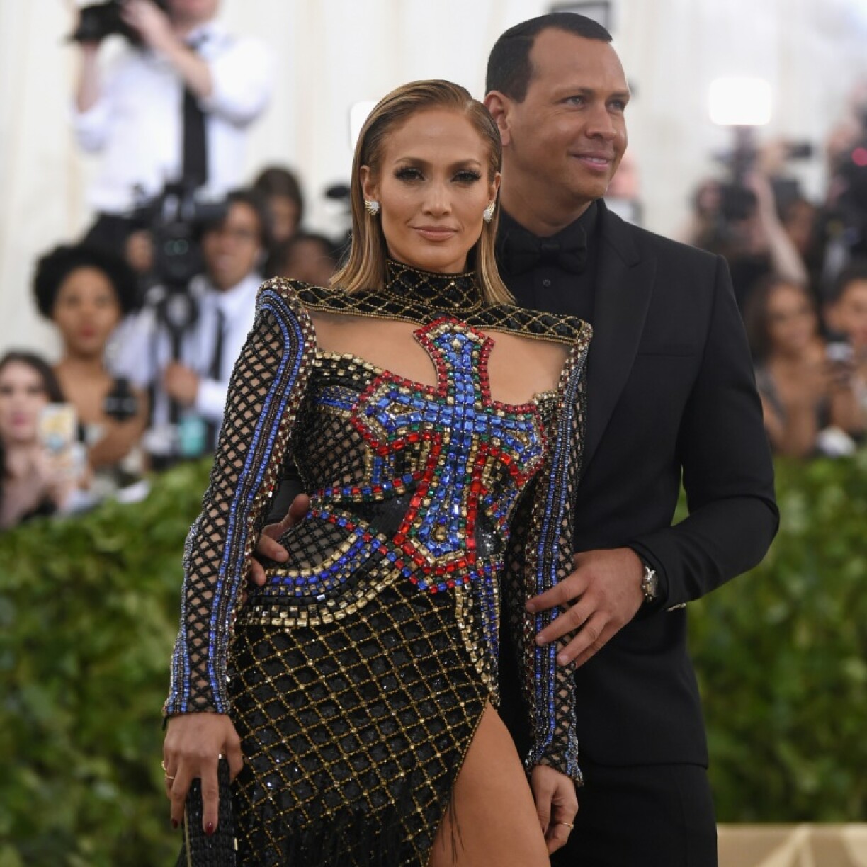 Jennifer Lopez et Alex Rodriguez au gala du Met en mai 2018 à New York