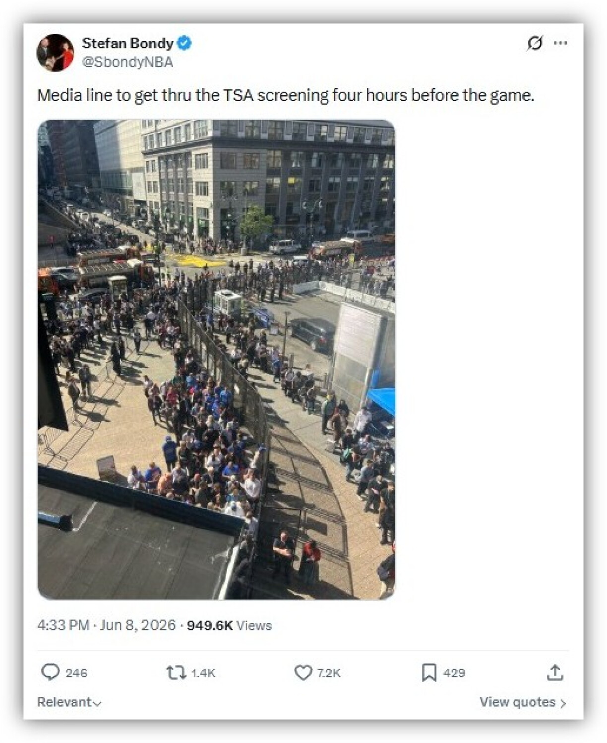 Screenshot from X taken June 9, 2026