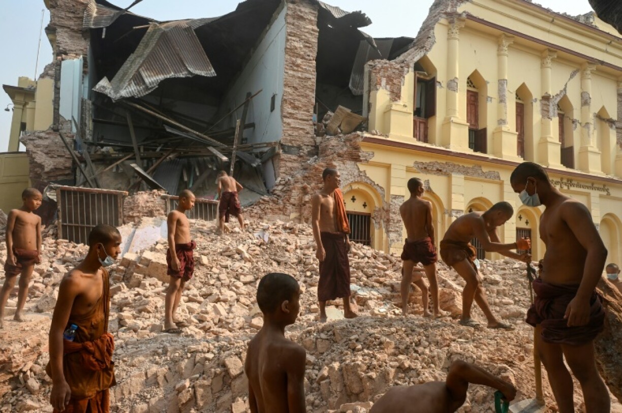 Emergency workers in Myanmar rescued a woman who had been trapped for more than 90 hours after an earthquake