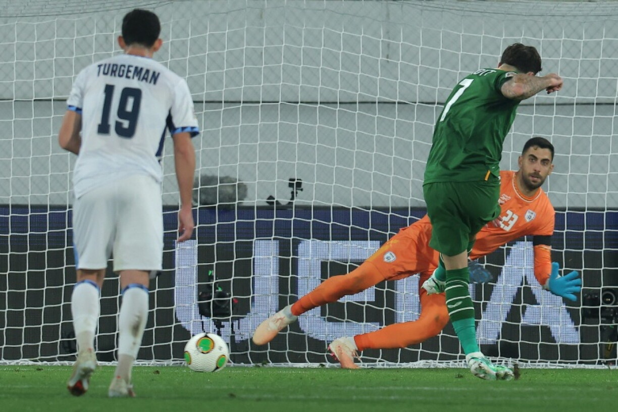Troy Parrott put Ireland ahead from the penalty spot but Israel drew level