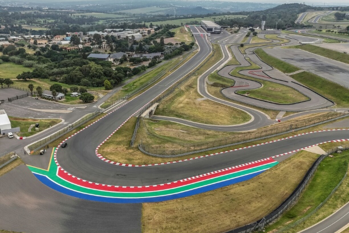 An aerial view of the Kyalami Grand Prix circuit near Johannesburg.