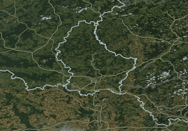 Comparison of the countryside from 21 July 2021 to the one from 27 July 2022.