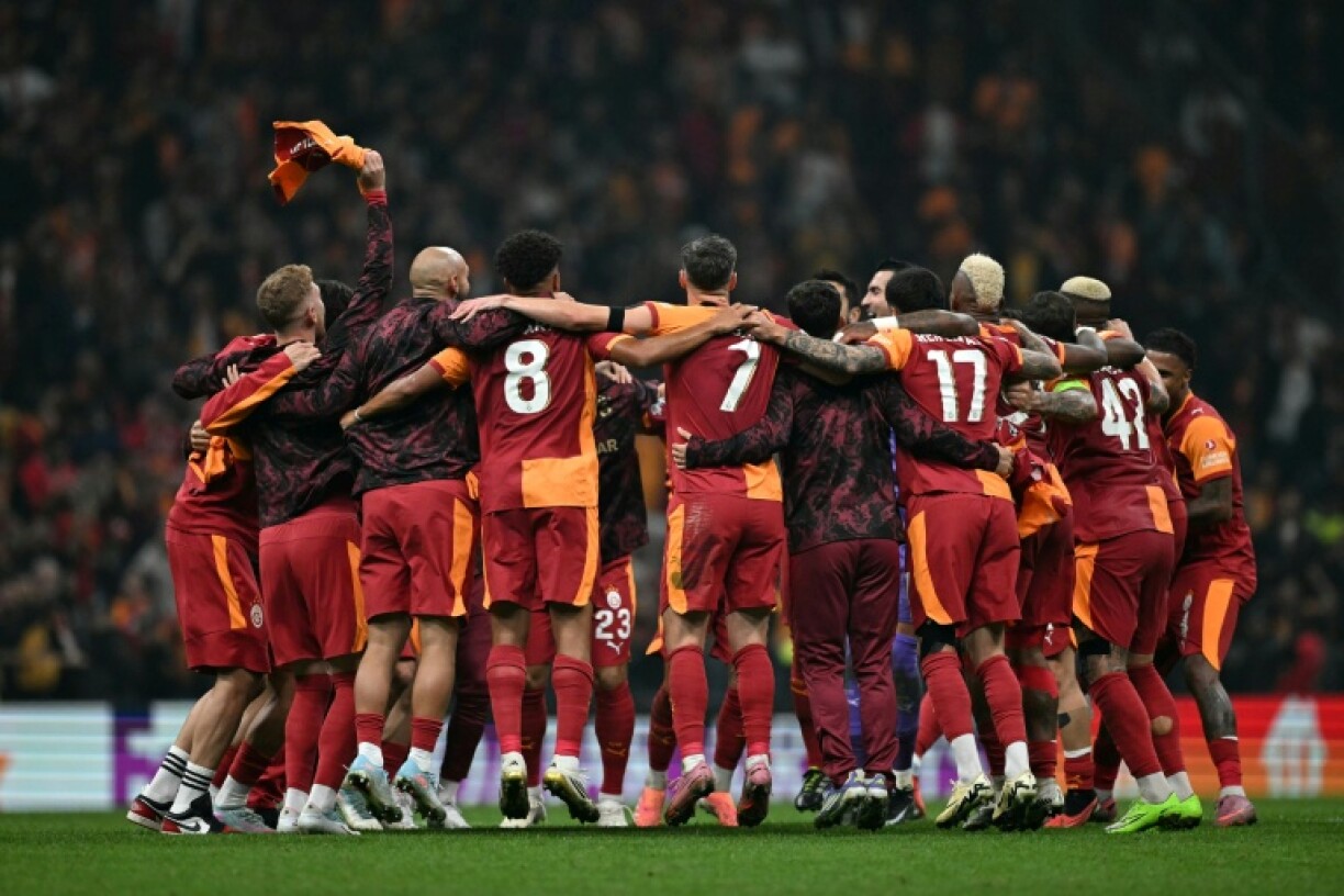 Galatasaray celebrated a famous win over Liverpool