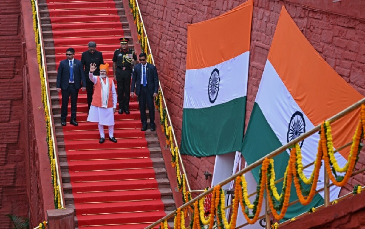 Indian Prime Minister Narendra Modi led Independence Day celebrations from the Red Fort in Delhi on Friday