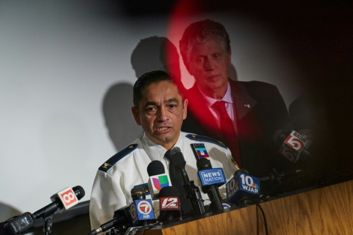 Le colonel Oscar Perez, chef de la police de la ville de Providence, parle lors d'une conférence de presse à Providence, Etats-Unis, le 15 décembre 2025