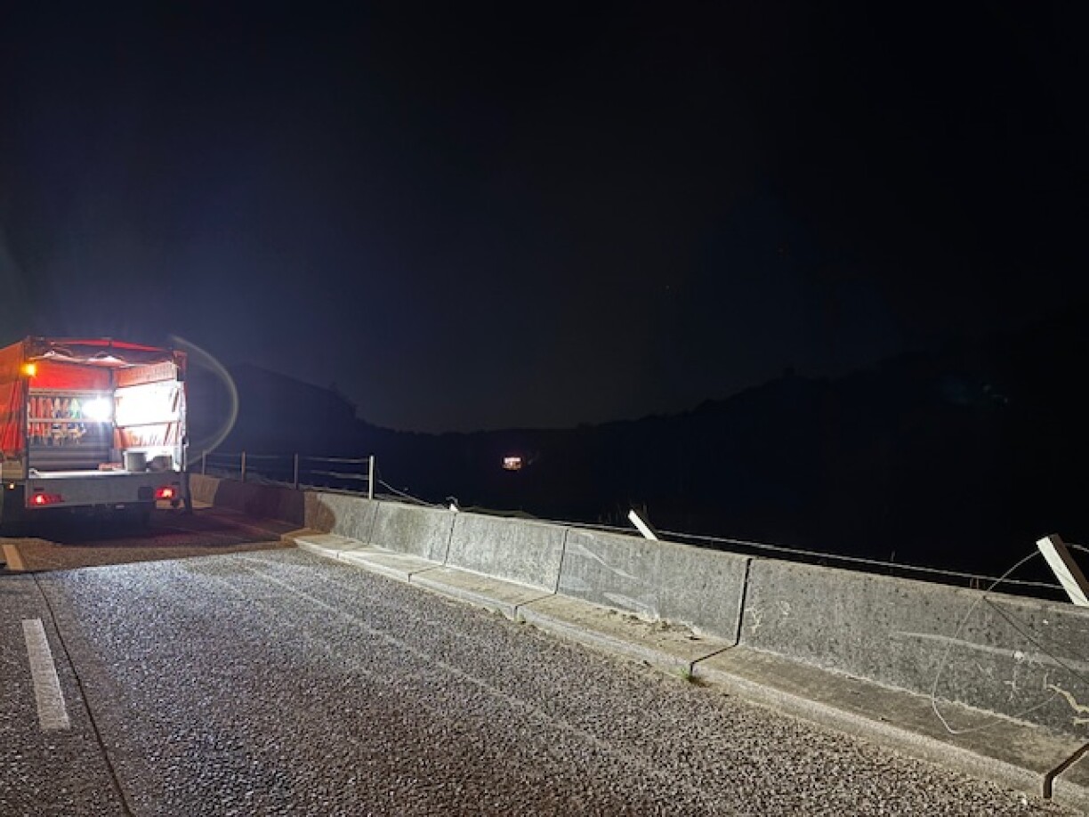 Une photo prise sur les lieux de l'accident mortel dans la nuit du 11 juillet 2025