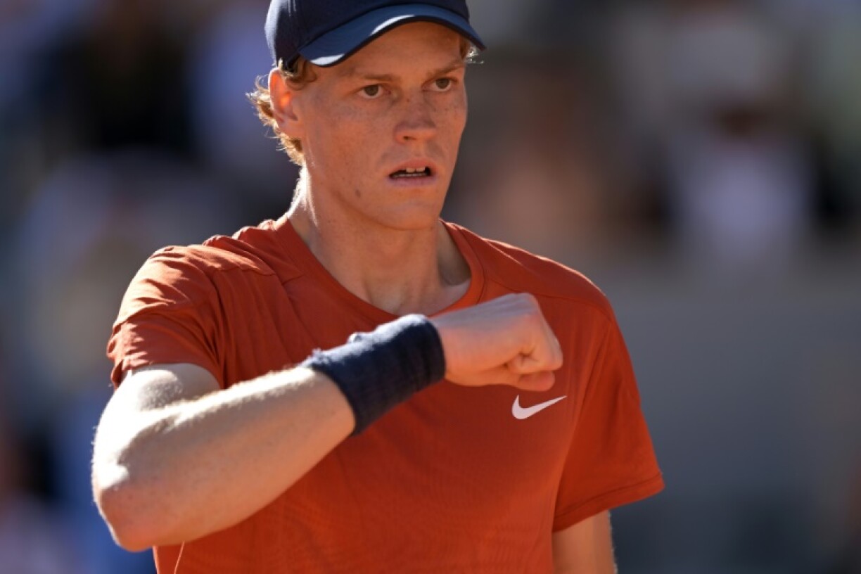 L'Italien Jannik Sinner en demi-finale de Roland-Garros contre Carlos Alcaraz, le 7 juin 2024 à Paris