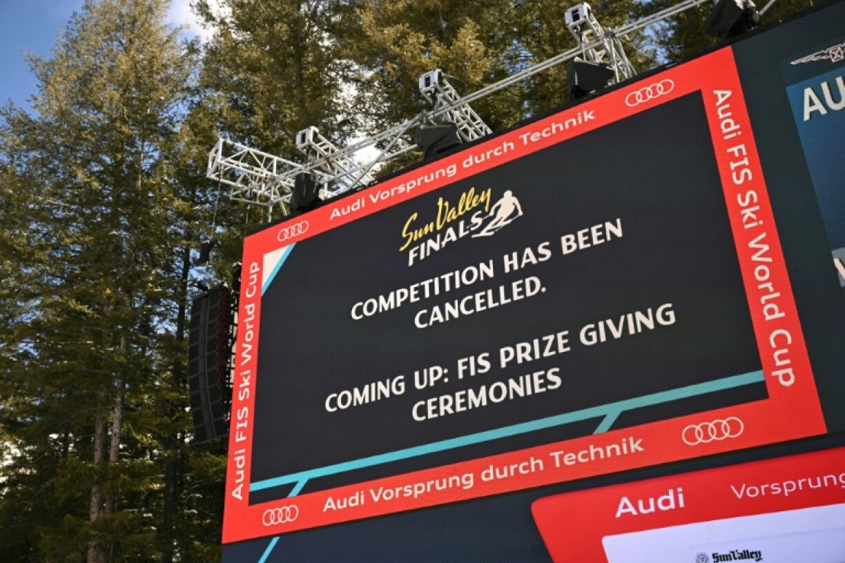 Despite the sun and fresh snow the downhills at the World Cup Finals in Sun Valley, Idaho were called off