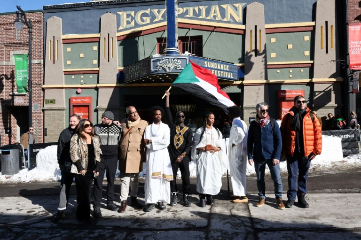 Directors of new documentary 'Khartoum' walked through Park City, Utah with the Sudanese flag, ahead of a historic premiere at Sundance film festival