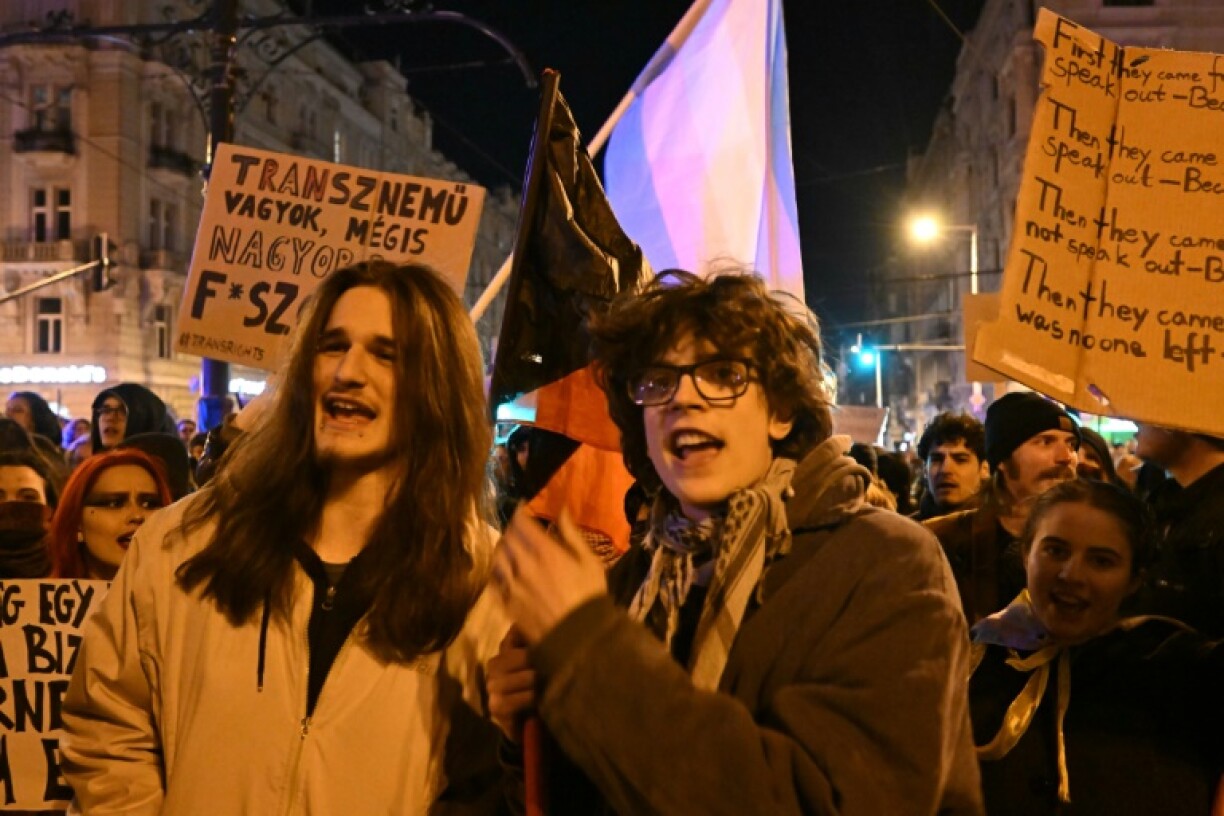 Thousands of people rallied in central Budapest to protest against the vote, chanting 'We are not afraid!'