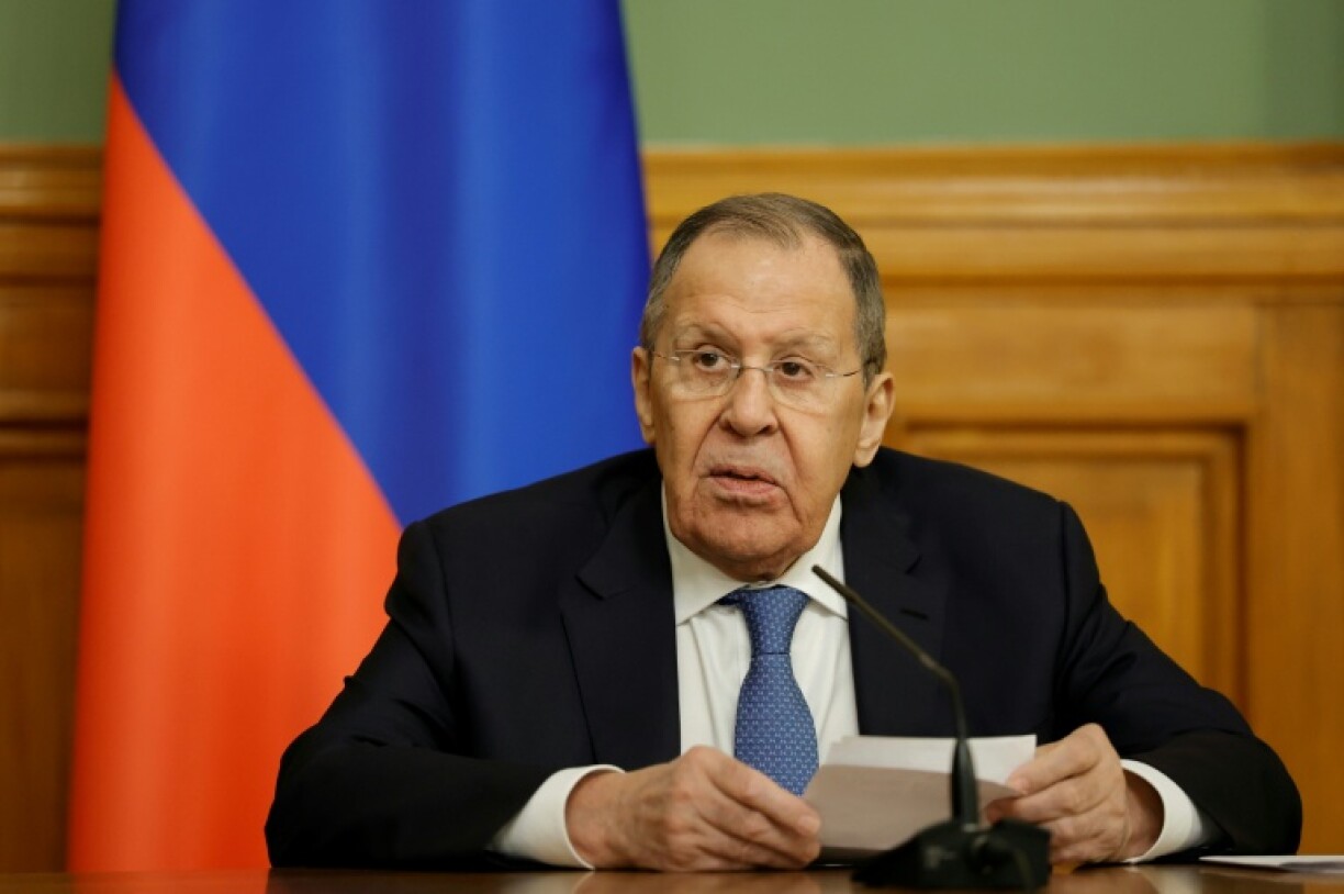 Le ministre russe des Affaires étrangères Sergueï Lavrov lors d'une conférence de presse à Moscou, le 16 mars 2026