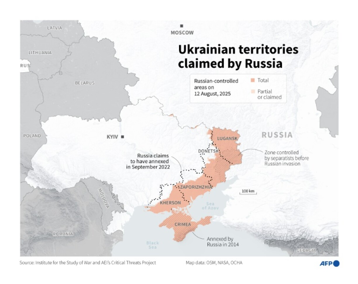 Ukrainian territories claimed by Russia