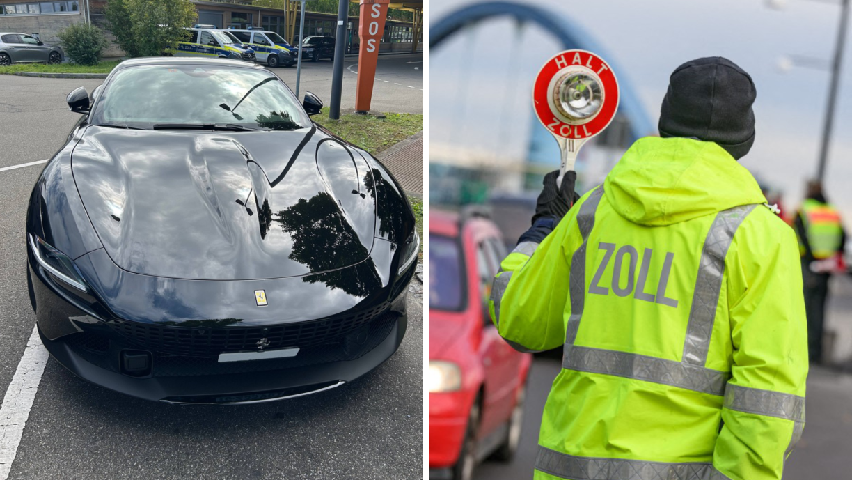 The Ferrari spotted by German customs could not enter the EU without passing through the