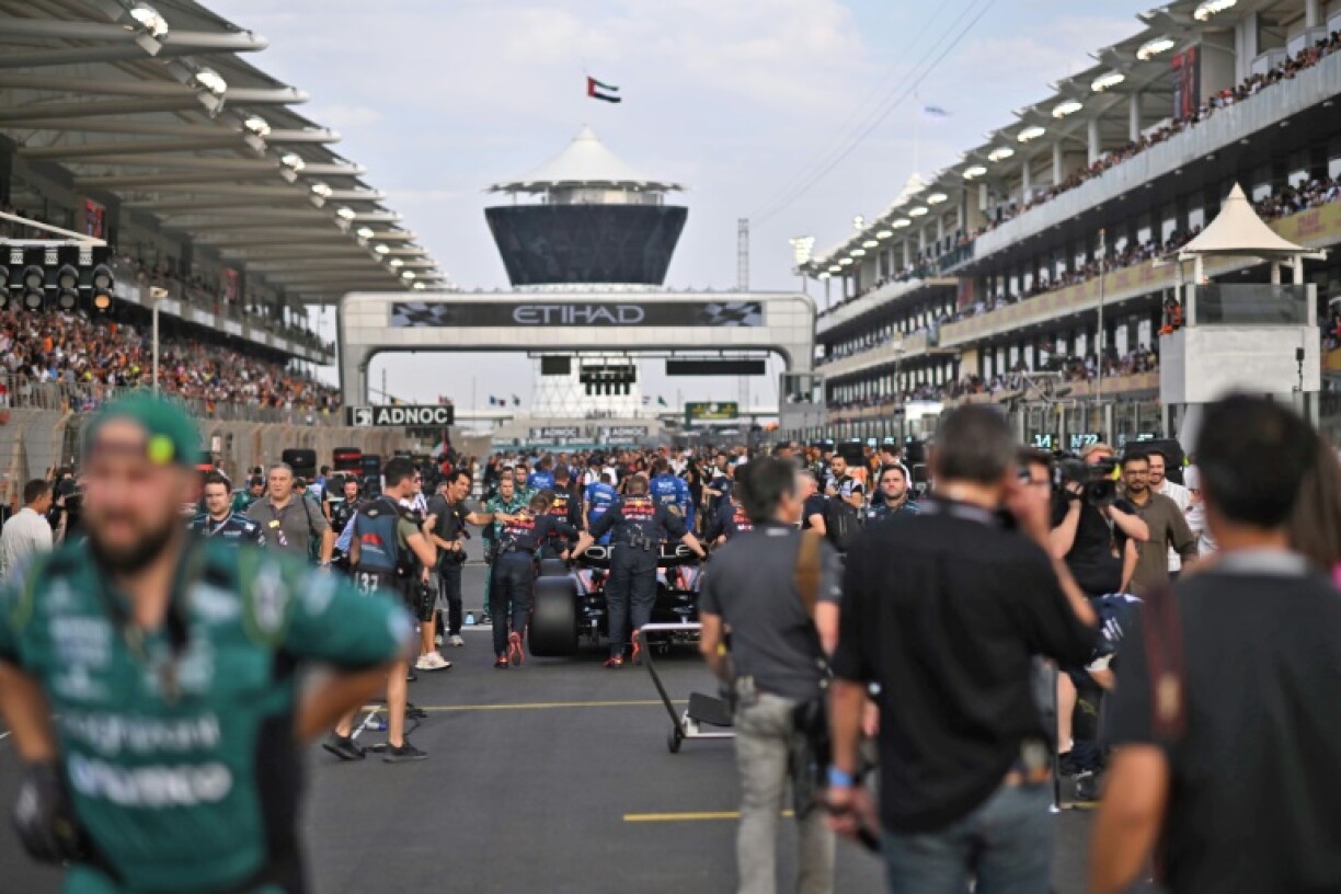 La grille de départ du dernier Grand Prix d'Abou Dhabi de Formule 1 le 10 novembre 2022