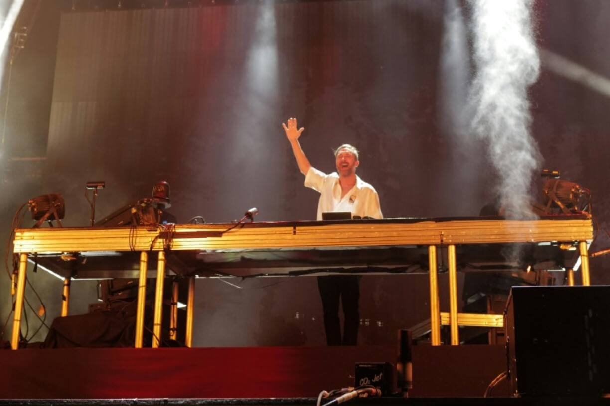 Le DJ français David Guetta en concert au festival