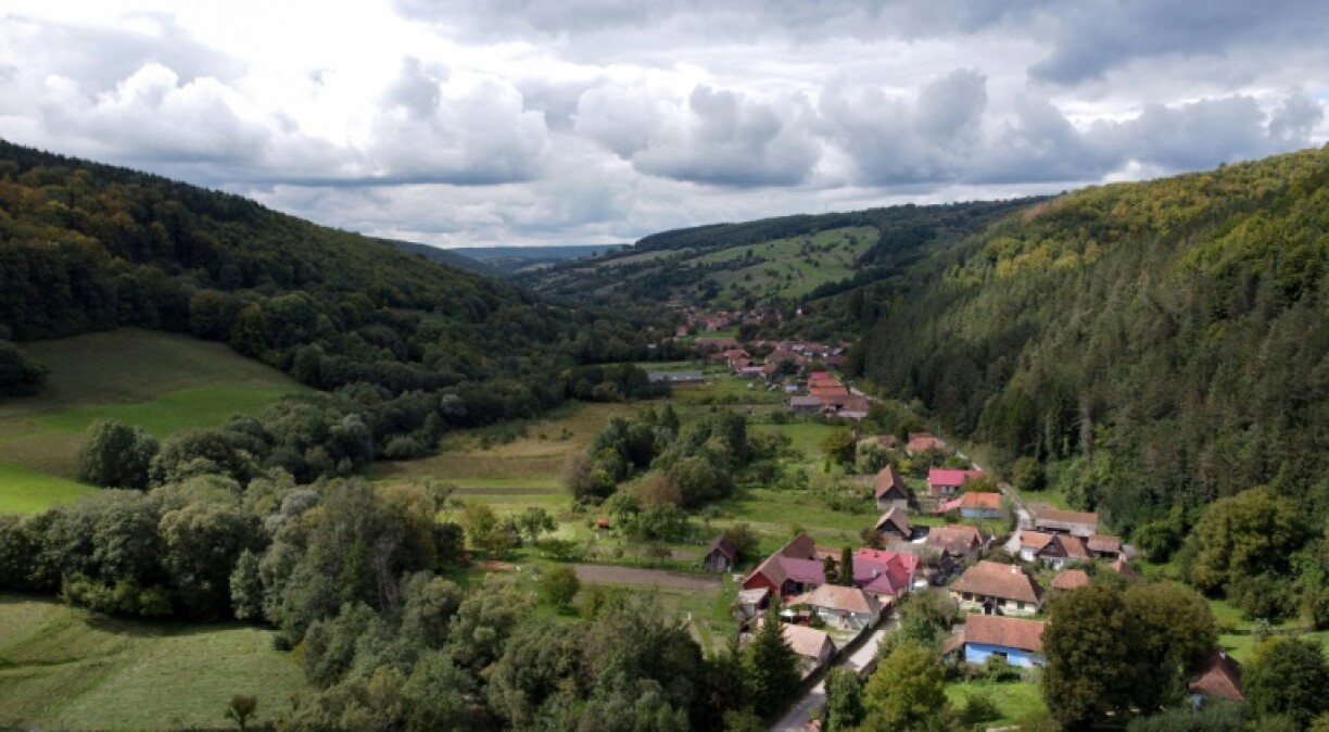 Le village de Valea Zalanului où le roi Charles III possède une propriété, le 13 septembre 2022 en Transylvanie