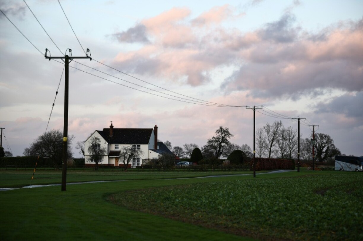 The house and farm of John Stacey, which is the site of a proposed new National Grid electricity pylon route