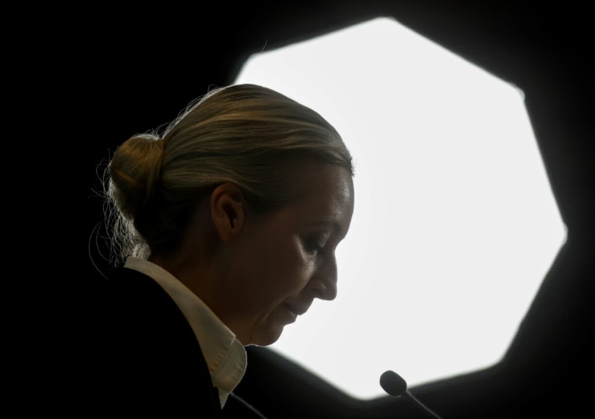 Weidel during a parliament debate on immigration on January 31, 2025