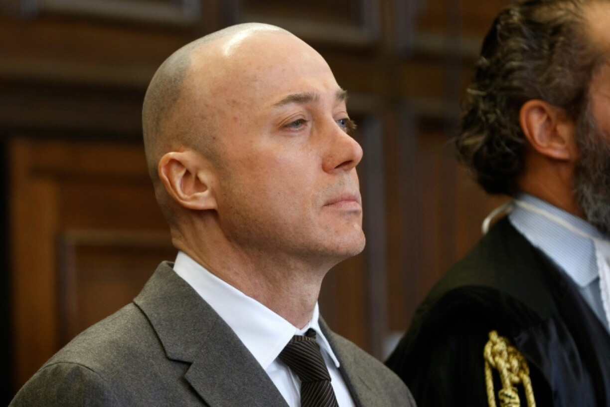 Former Ukrainian military officer Sergiy Kuznietsov at the start of his trial in Hamburg over the Nord Stream sabotage