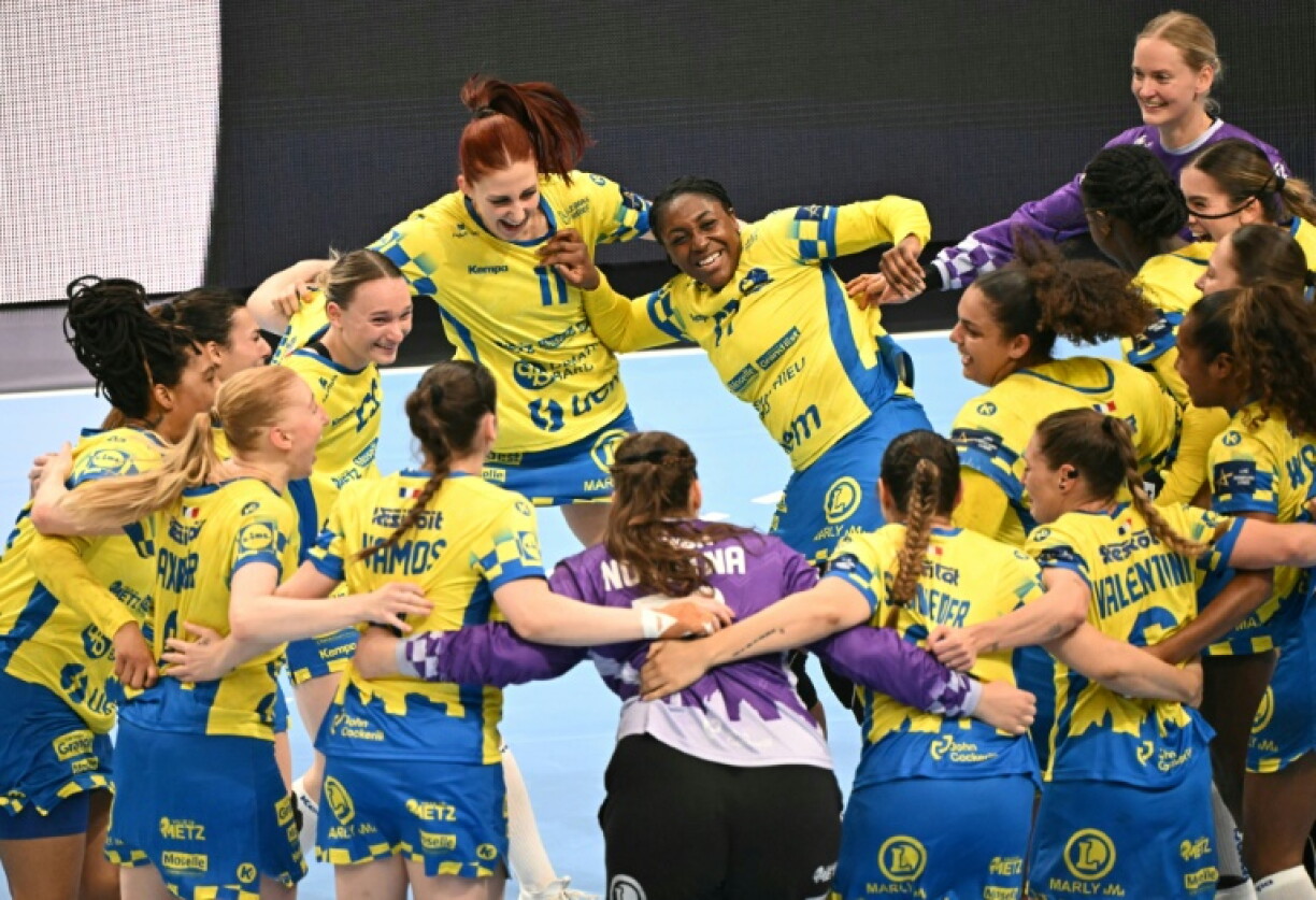 Les joueuses de Metz célèbrent leur qualification pour la finale de la Ligue des champions samedi à Budapest