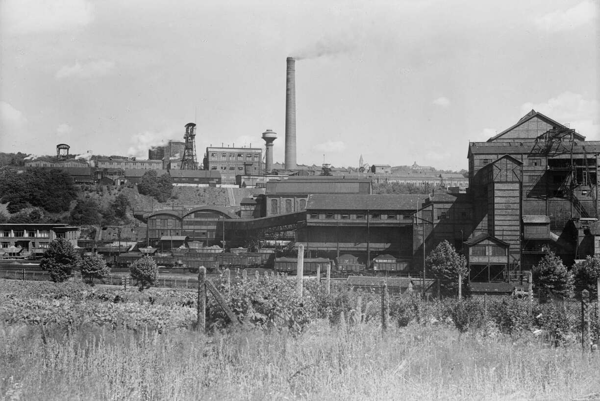 Les houillères de Merlebach (Moselle), dans les années 30.