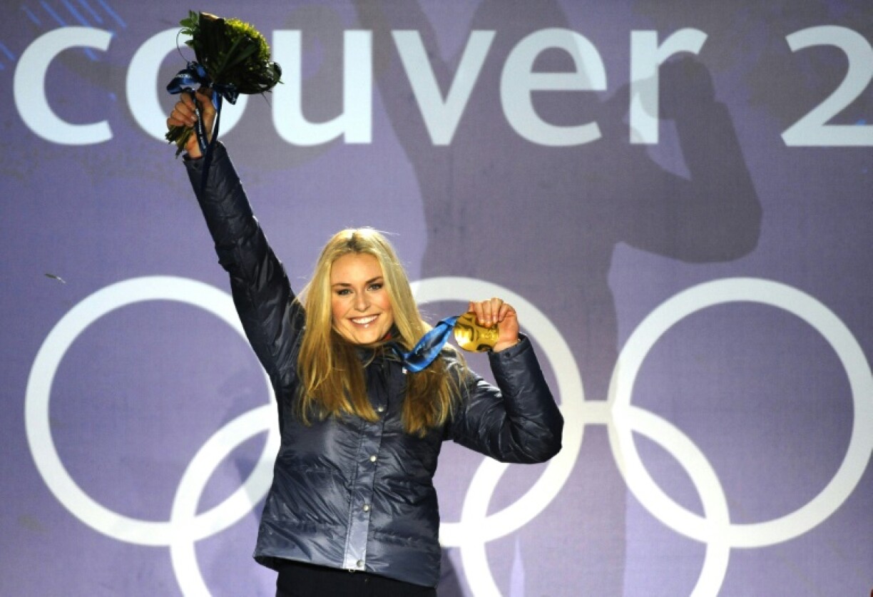 USA's 2010 Olympic downhill gold medallist Lindsey Vonn