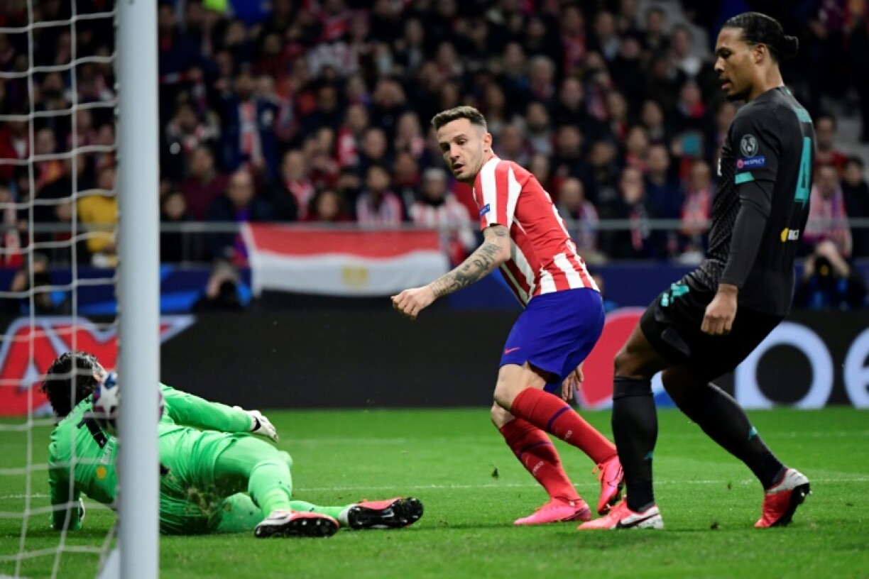 Saul Niguez ouvre le score pour l'Atlético Madrid contre Liverpool au Wanda Metropolitano, le 18 février 2020