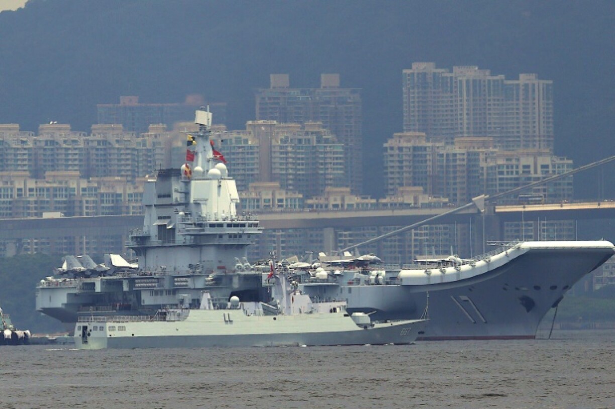 China's first domestically built aircraft carrier the Shandong arrived in Hong Kong on a five-day visit