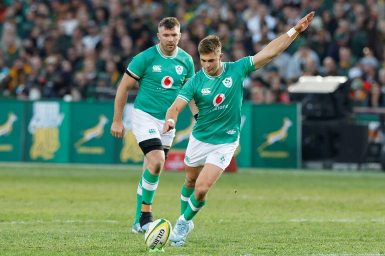 Starting again: Ireland fly-half Jack Crowley (R) has been recalled to the 1st XV to play Italy in the Six Nations