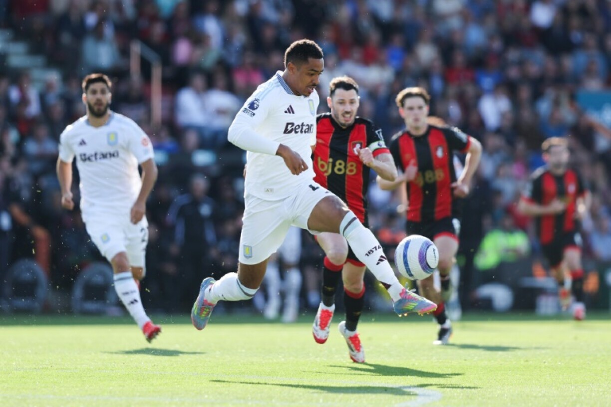 Jacob Ramsey runs at the Bournemouth defence for Aston Villa in May
