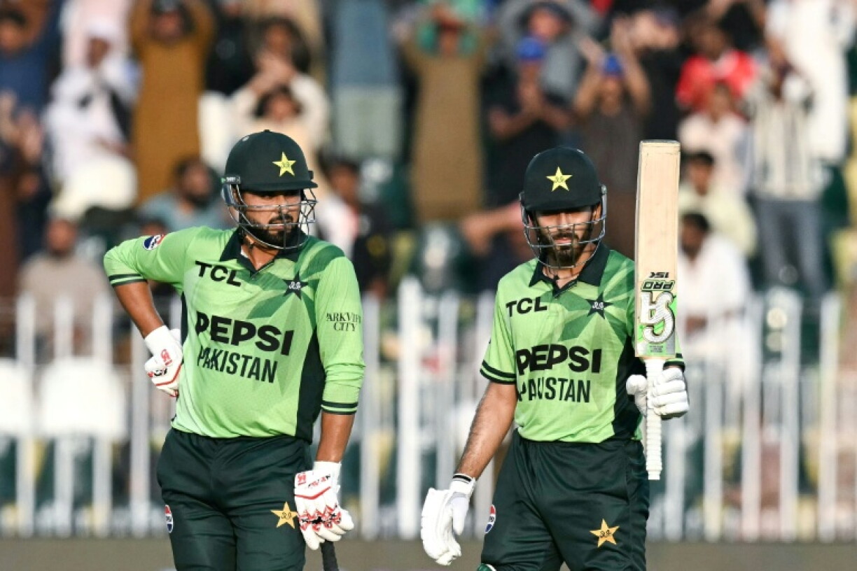 Hasan Nawaz and Arafat Minhas struck solid half-centuries as Pakistan posted 302-9 in the tri-series match against England in Rawalpindi