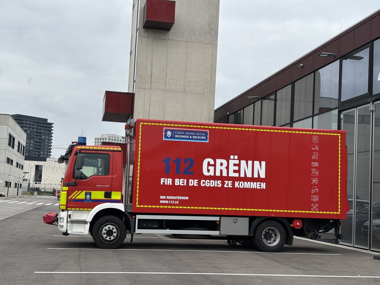 An emergency service vehicle featuring the applicants call