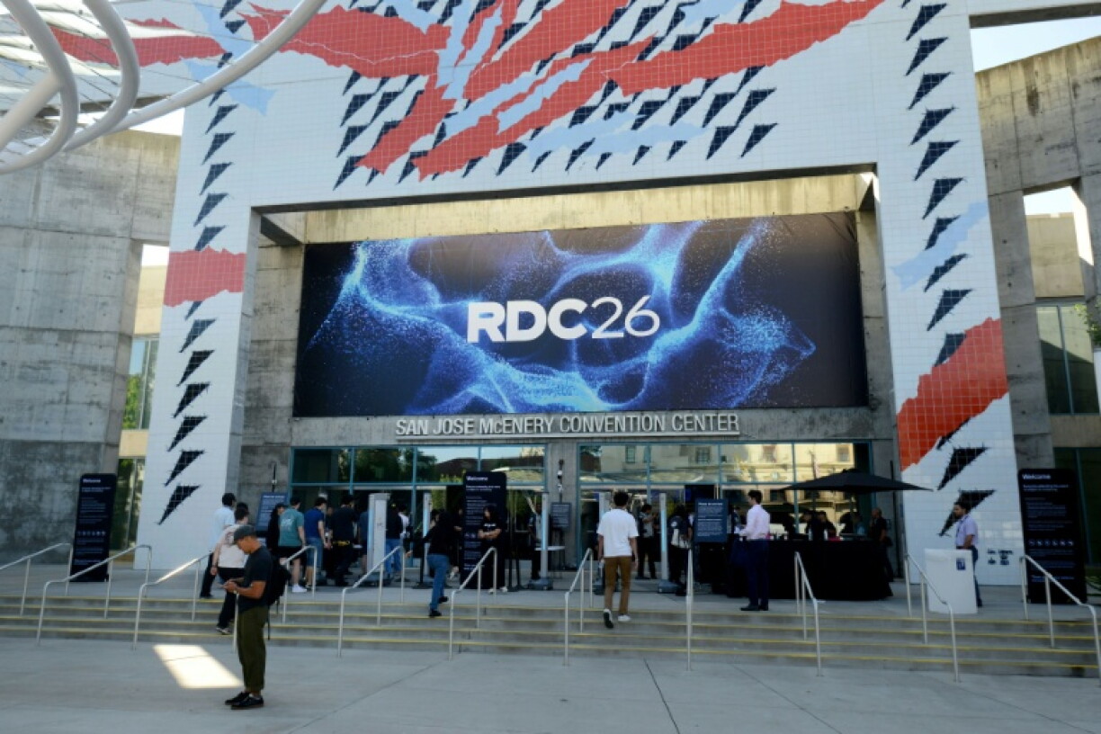 L'entrée du San José McEnery Convention Center, où se tient la conférence des développeurs Roblox, le 11 septembre 2026 à San José, en Californie