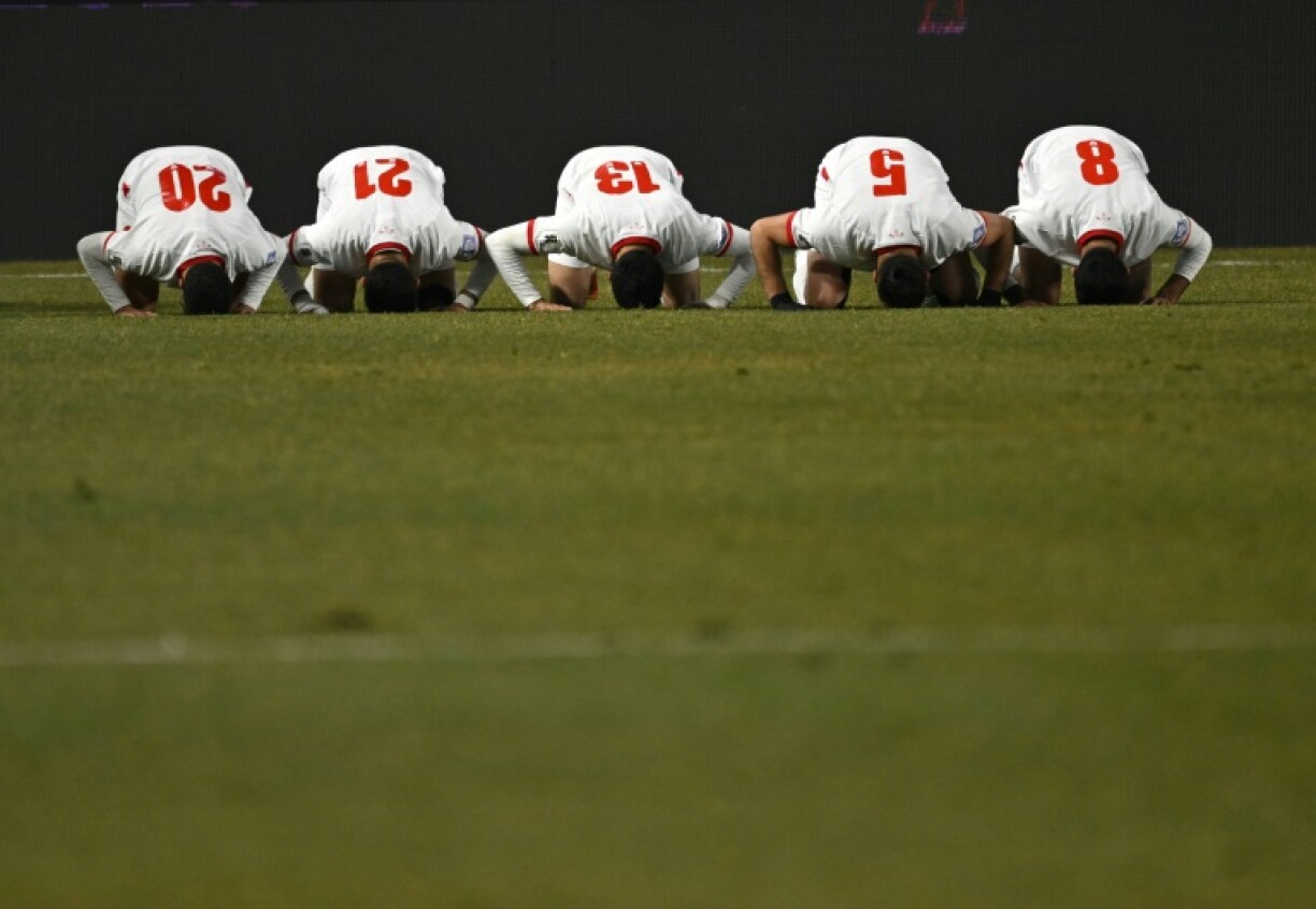 Jordan's Mahmoud Al-Mardi celebrates scoring against South Korea in Suwon