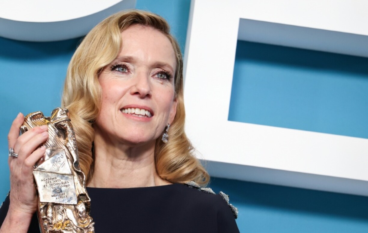 Léa Drucker après avoir remporté le César de la meilleure actrice pour