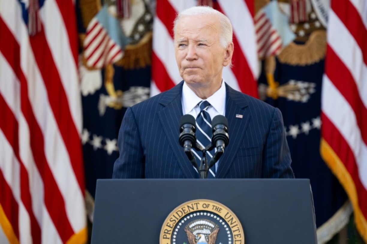 Joe Biden, seen here as US president in 2024, says he is grateful for the 'love and support' shown to him by Americans after he announced he has been diagnosed with prostate cancer