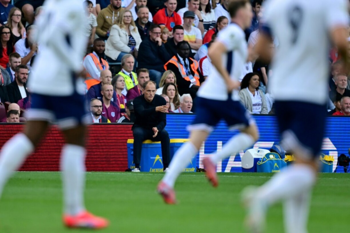 England coach Thomas Tuchel looks on from the touchline during his side's 2-0 win over Andorra