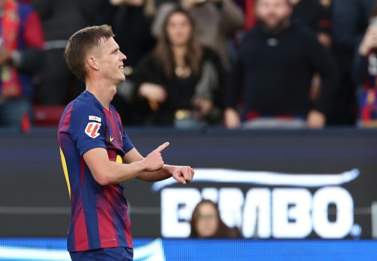 Barcelona midfielder Dani Olmo was on double form against Alaves