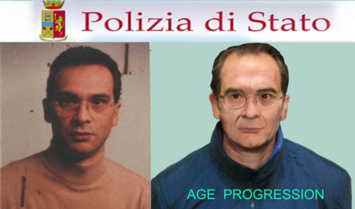 Portrait reconstitué par la police italienne et diffusé par ANSA le 16 janvier 2023 du mafieux Matteo Messina Denaro