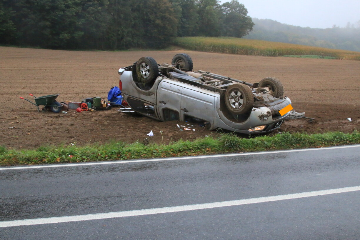 Une photo d'un accident survenu en 2019 au Luxembourg