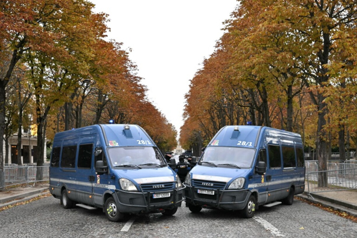 French security forces were out in Paris and cities across the country