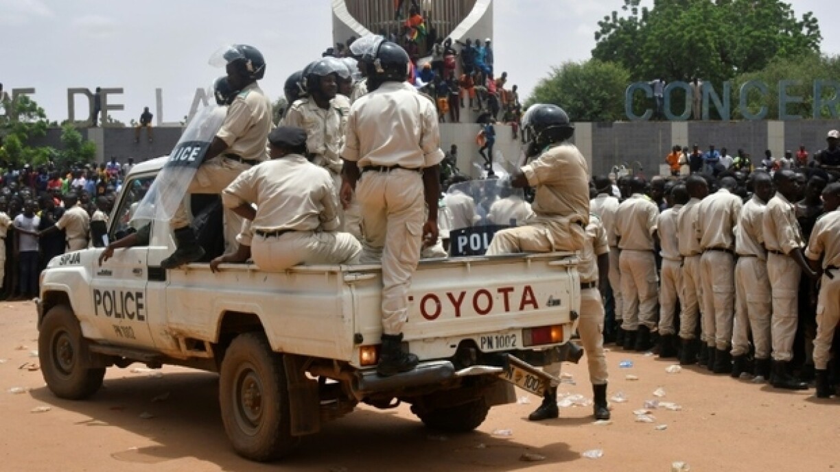 Déi nigerianesch Police zu Niamey.