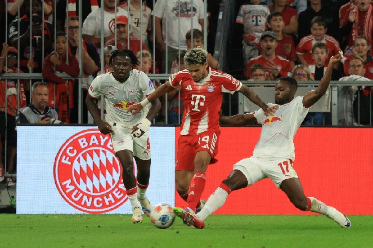 RB Leipzig winger Johan Bakayoko (left) on his Bundesliga debut at Bayern Munich last Friday.