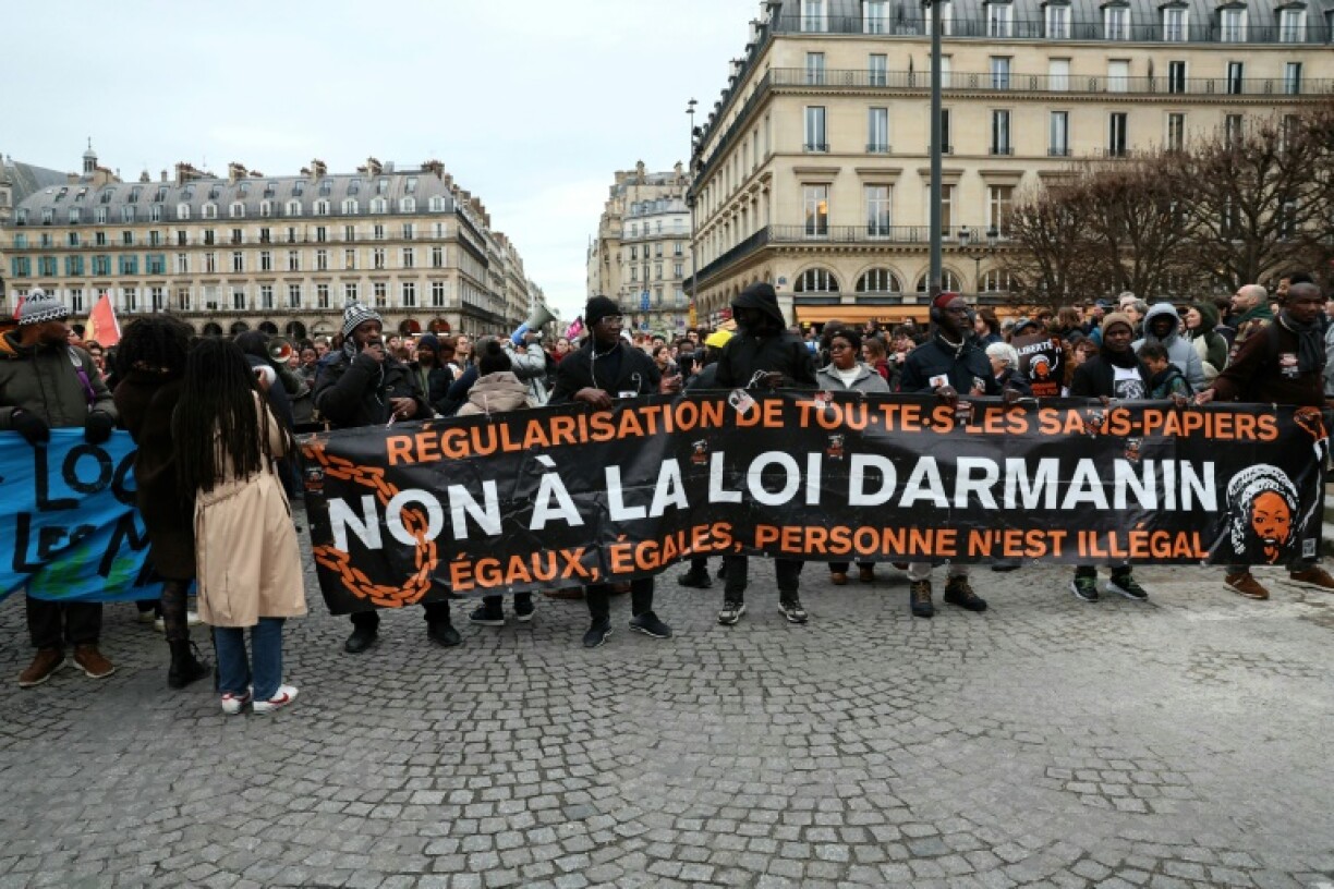 Manifestation contre la loi immigration, le 25 janvier 2024 à Paris