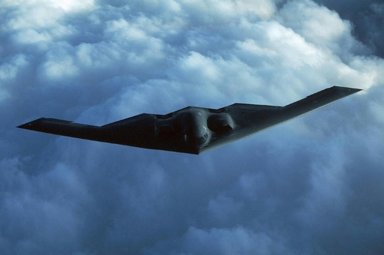 An undated photo from the US Department of Defense shows a B-2 bomber -- one of the aircraft Washington employed in its strikes on Iran's nuclear program