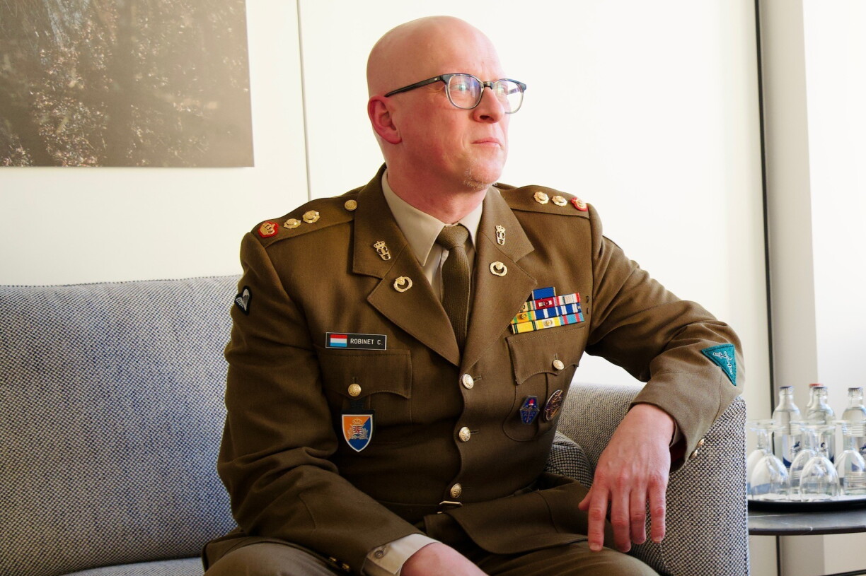 D'Defenseministesch Yuriko Backes mam zukünftege Chef d'état-major vun der Lëtzebuerger Arméi Claude Robinet