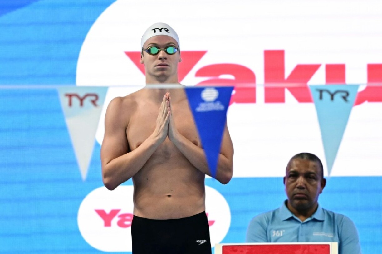 France's Leon Marchand qualified for the men's 200m individual medley semi-finals at the world championships in Singapore