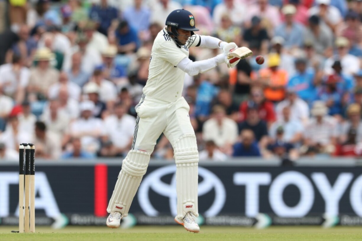 India captain Shubman Gill hits out on his way to a hundred in the first Test against England at Headingley